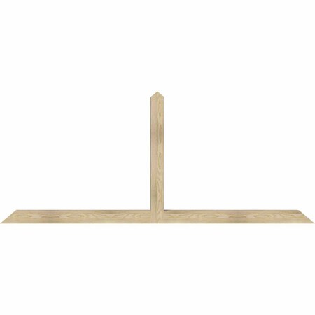 Ekena Millwork Portland Rough Sawn Timber Gable Bracket, Douglas Fir, 96"W x 40"H x 4"D x 4"F, 10/12 Pitch GBW096X40X0404POR00RDF